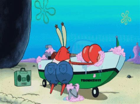 mr krabs washing car